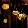 Traditional DIY Lantern Ornament Chinese Calligraphy Lotus Lantern  Mid-Autumn Festival