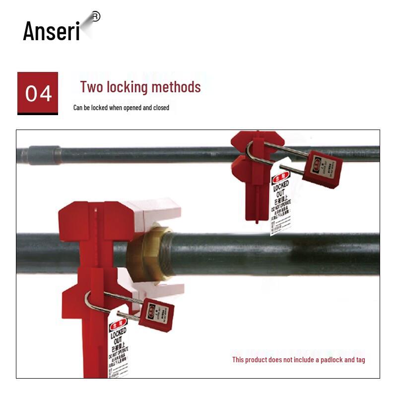 Adjustable Industrial Safety Ball Valve Lock