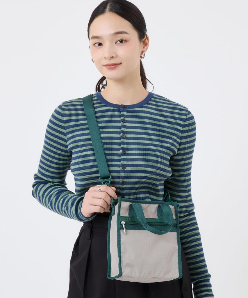Официальная сумка через плечо MINI Зеленая [LeSportsac] N/S TOTE/3714/Driftstone/Eden