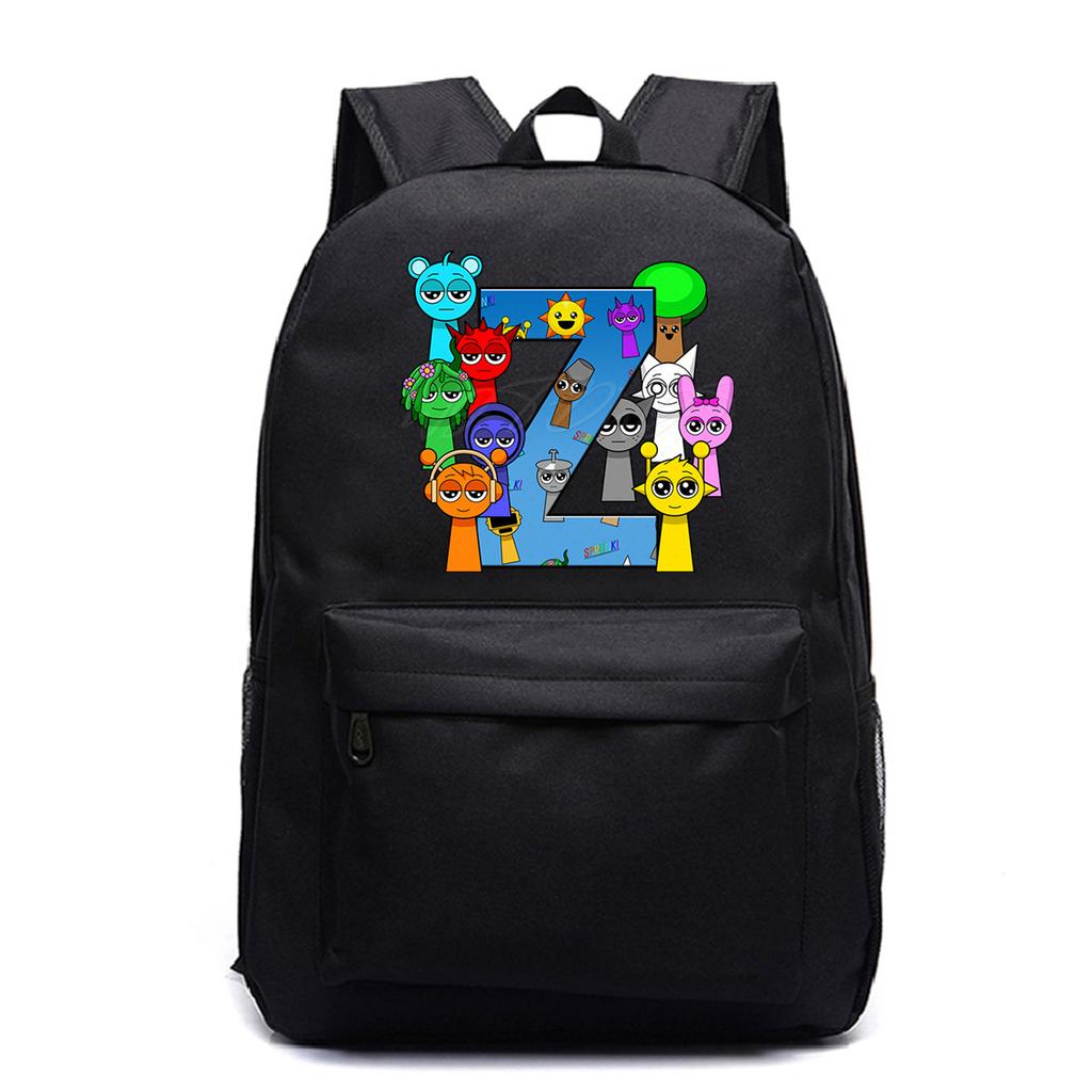 Leisure Travel Backpack Rhythm Box 26 Letter School Bag Elementary and Secondary School Students Peripheral Backpack Trend