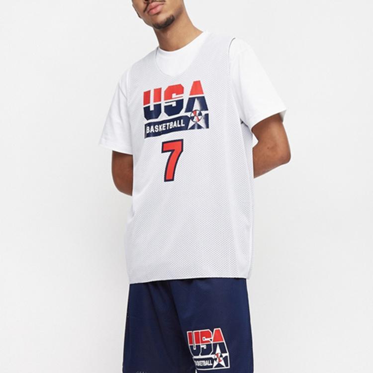 Mitchell & Ness x NBA Reversible Practice Team USA 1992 Jerseys 'Larry Bird 7' Men's ARPJGS18431-USANAVY92LBI