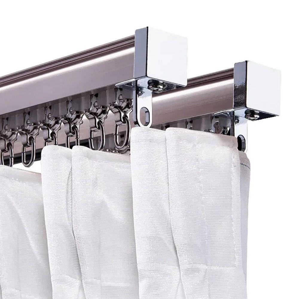 10Pcs Straight Curved Track Rollers Curtain Rod Pulley Curtain Track Accessories