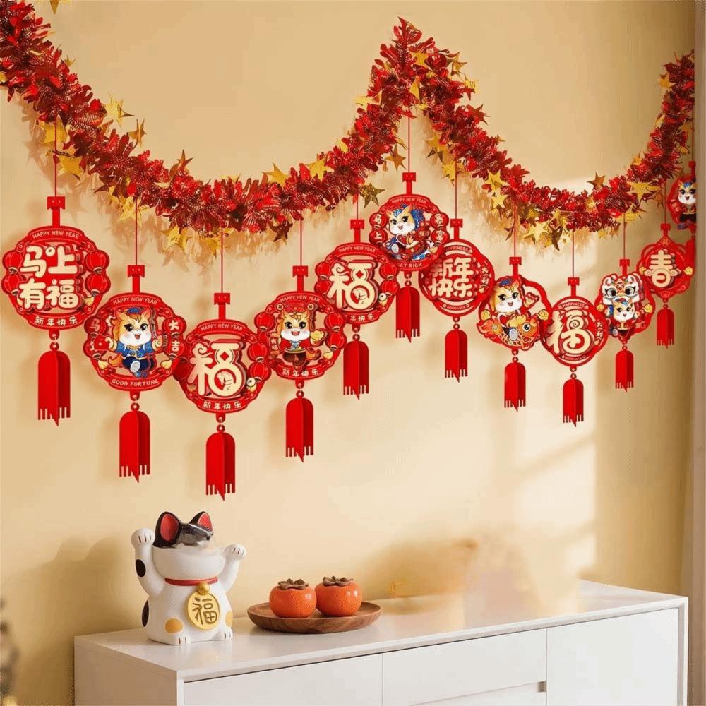 Chinese Style Horse Year Hanging Decorations Spring Festival Decoration  Garden Ceremonies