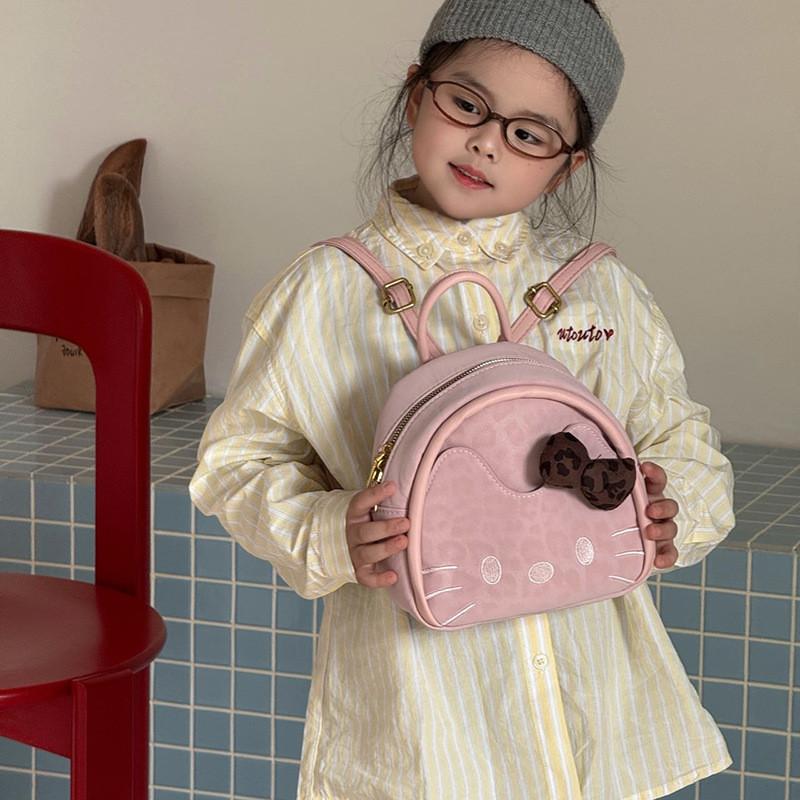 Hello Kitty Cartoon Cat Kids Backpack With Breathable Pu Material For School And Daily Use