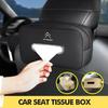 OCDK9 Car Leather Tissue Box Seat Back Armrest Hanging Storage Bag For Citroen C4 C3 C5 C1 C2 C6 VTS C4L DS3 DS4 DS5 Grand Berlingo