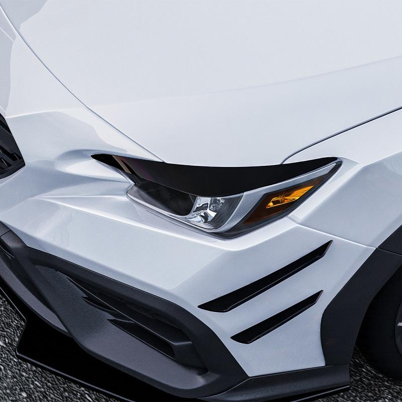 New Design To Up For Subaru WRX STI VB Car Front Headlight Lamp Eyebrow Eyelid Lip Trim Cover By ABS Gloss Black