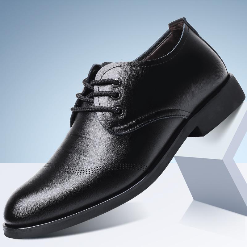 Мужские кожаные туфли на шнуровке в стиле business casual JZ-81650