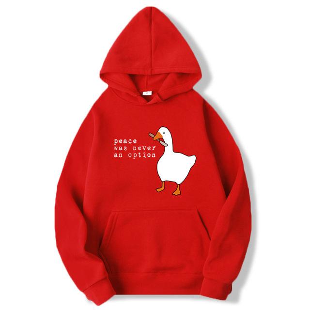 Женская толстовка с длинным рукавом, осень-зима, Sudadera Hombre Peace Never An Option, толстовка с капюшоном с гусиным принтом, женские толстовки с капюшоном унисекс