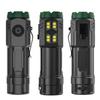 5000LM Мини Супер Яркий Фонарик Взрывная Вспышка Три Глаза Маленький Фонарик Светодиодный USB Клип Фонарик Рыбалка На Открытом Воздухе Сильный Портативный