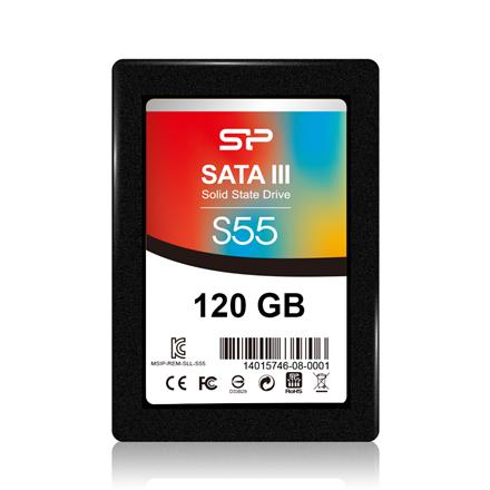 Silicon Power Slim S55 120GB SATA SSD | 550MB/s read speed | 420MB/s write speed | 36-month warranty