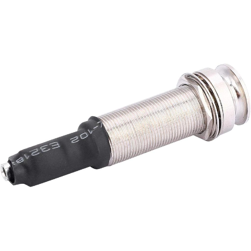 Lazmin112 1/4" (6.35mm) Output 2.5mm Input Endpin Jack, Piezo Pickup Jack Built-in Rod Piezo Pickup for Acoustic Guitar