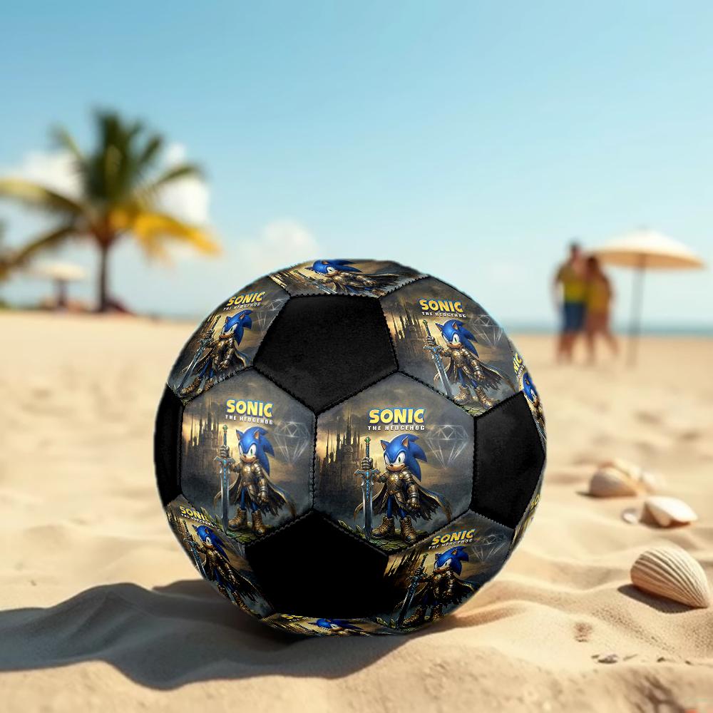 1pc Sonic The Hedgehog Football Soccer Ball Size 5 Indoor Soccer Ball Fashion Colorful Backyard Game -Great For Sports Fans Gift HE95