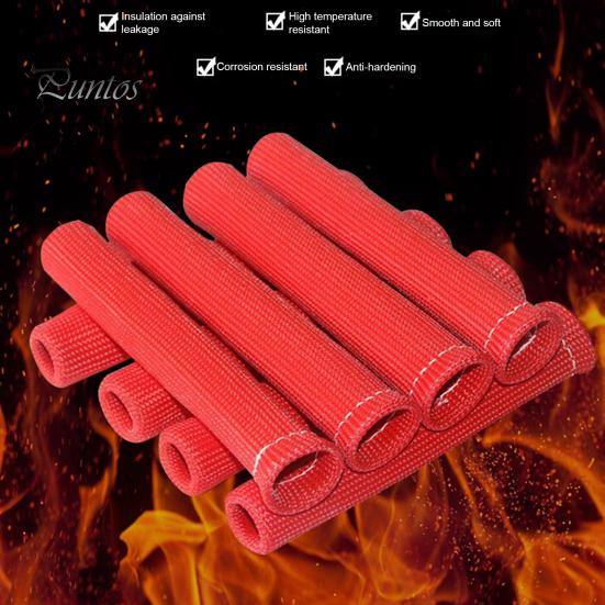 8Pcs Professional Fine Workmanship Thickened Spark Plug Protector Spark Plug Thermal Protection Insulator Sleeve Automotive Accessories