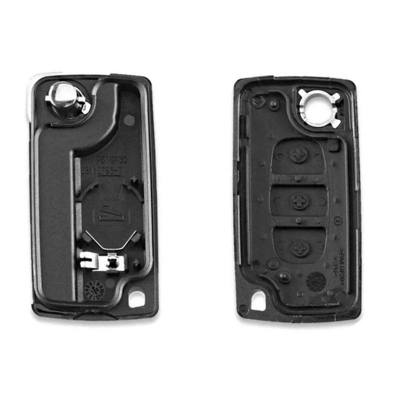 Flip Remote Key Fob Case Shell 3 Button Fit for Peugeot Expert Fiat Scudo Citroen Dispatch Toyota ProAce 2013 2014 2015 2016