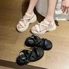 Casual Thi Sandals for Women Beachwear Summer Versatile Faionable Flat Heel PVC Material round Toe