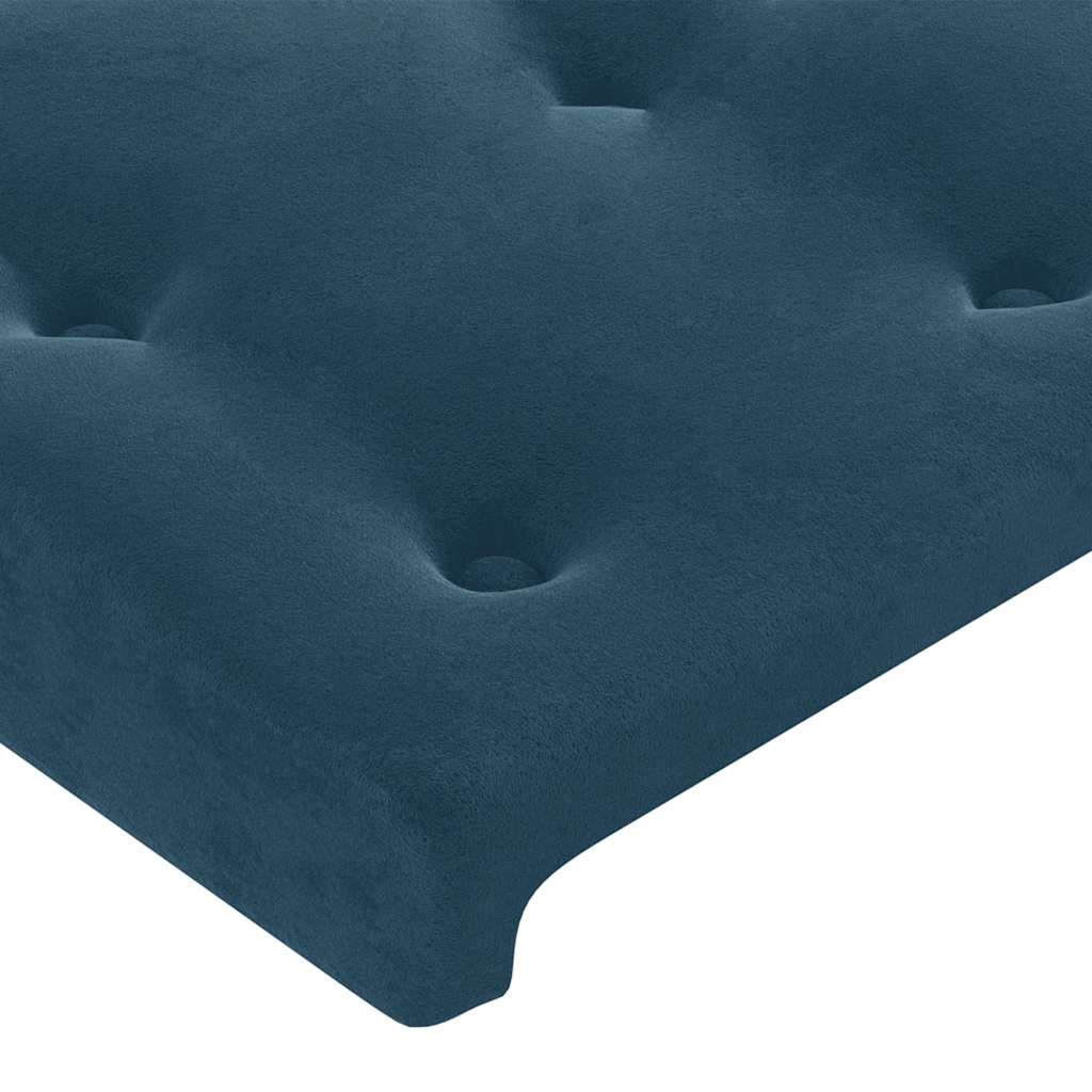 Headboard with Ears Dark Blue 147 x 23 x 118 128 cm Velvet