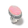 Кольцо из натурального розового триплетного опала из стерлингового серебра 925 пробы, размер 8,5 O5j40