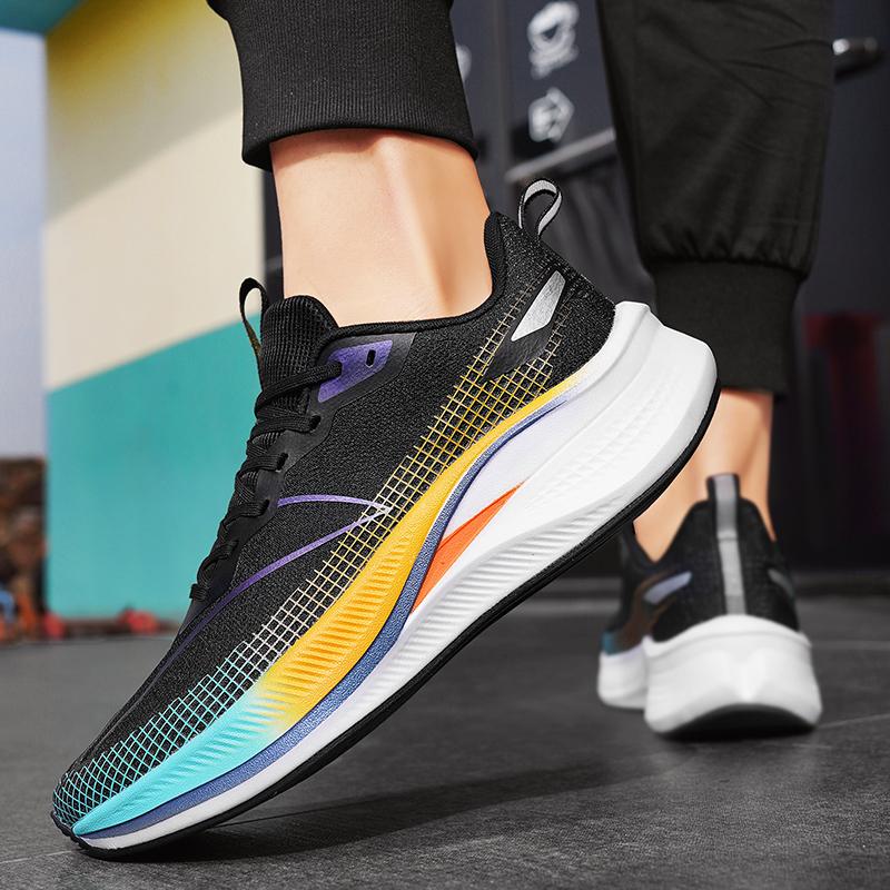 2024 повседневная модная мужская дышащая обувь для бега, новая сетчатая летающая тканая обувь, уличная обувь для бега, спортивная обувь, модная обувь