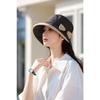 Премиальная сенсорная панама весенне-летняя шляпа женская тонкая солнцезащитная шляпа от солнца бант показать лицо маленькая быстросохнущая шляпа от солнца