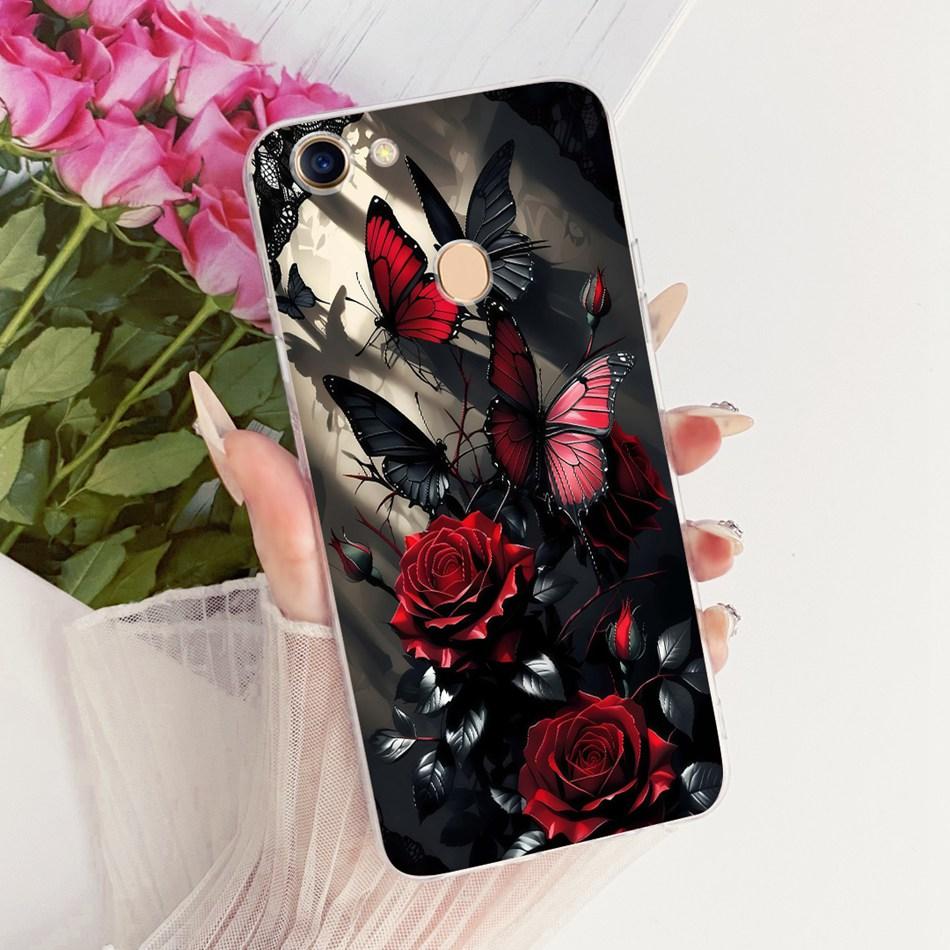 For OPPO F5 F7 Cute Flower Butterfly Cat Painted Case For Oppo F7 F 5 F5 Youth Soft Silicone TPU Phone Cases