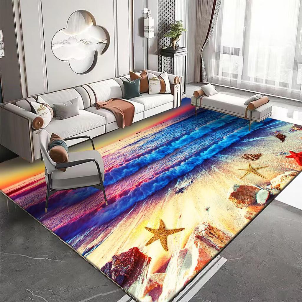 3D Natural Landscape Pattern Carpet for Living Room Non-slip Room Decoration Aesthetic Modern Lounge Rug Entrance Door Mat Rugs