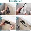 No Drill Brushed Stainless Steel Towel Rack Rust-Resistant Bathroom Towel Holder with Shelf Wall-Mounted Towel Bar
