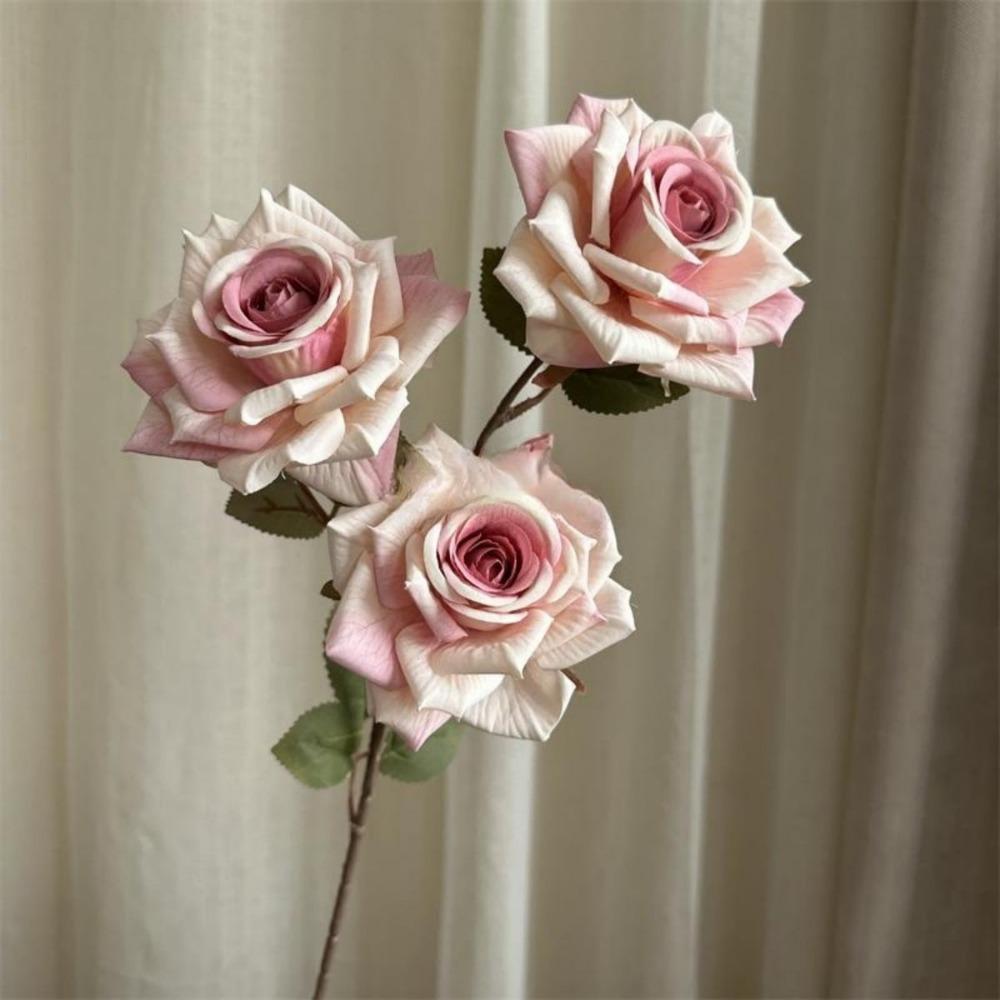 6 шт. искусственных цветов розы цвета мокко, реалистичный стебель, искусственная шелковая роза, 67 см, букет для самостоятельного оформления свадьбы, домашнего декора, центрального украшения отеля, Дня святого Валентина, Дня матери