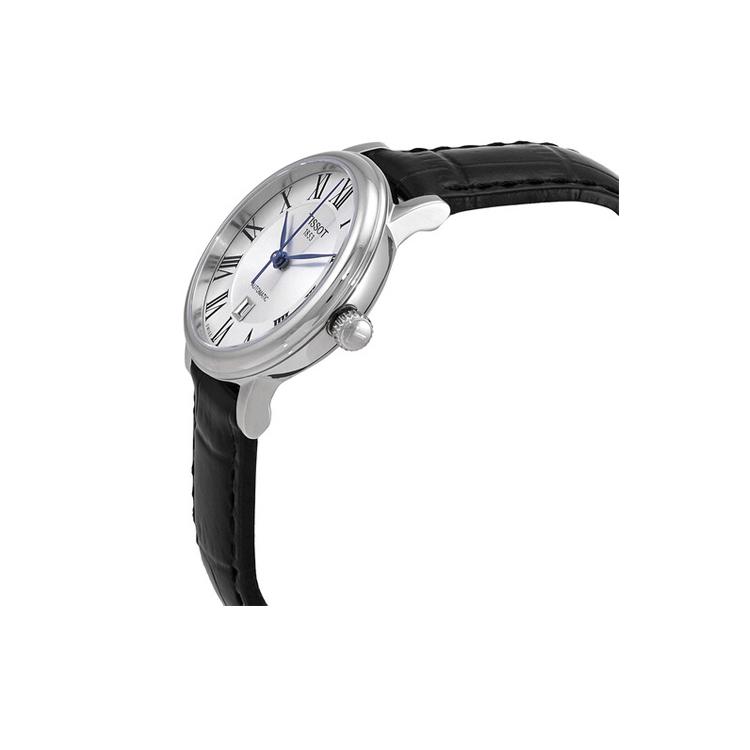 Tissot Автоматический Механизм 50м Водонепроницаемые Женские Часы 30мм Белый Циферблат Корпус из Нержавеющей Стали T122.207.16.033.00