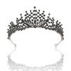 Барокко Ретро Черная Модная Корона Свадебная Тиара Выпускной Вечер День Рождения Корона Королевы Девочка
