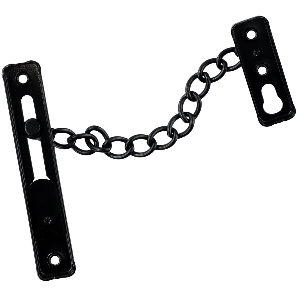 Door Chain Anti Theft Stainless Steel Door Chain Latch Bolt Restrictor Safety Guard with Slide Catch and Hardened Chain