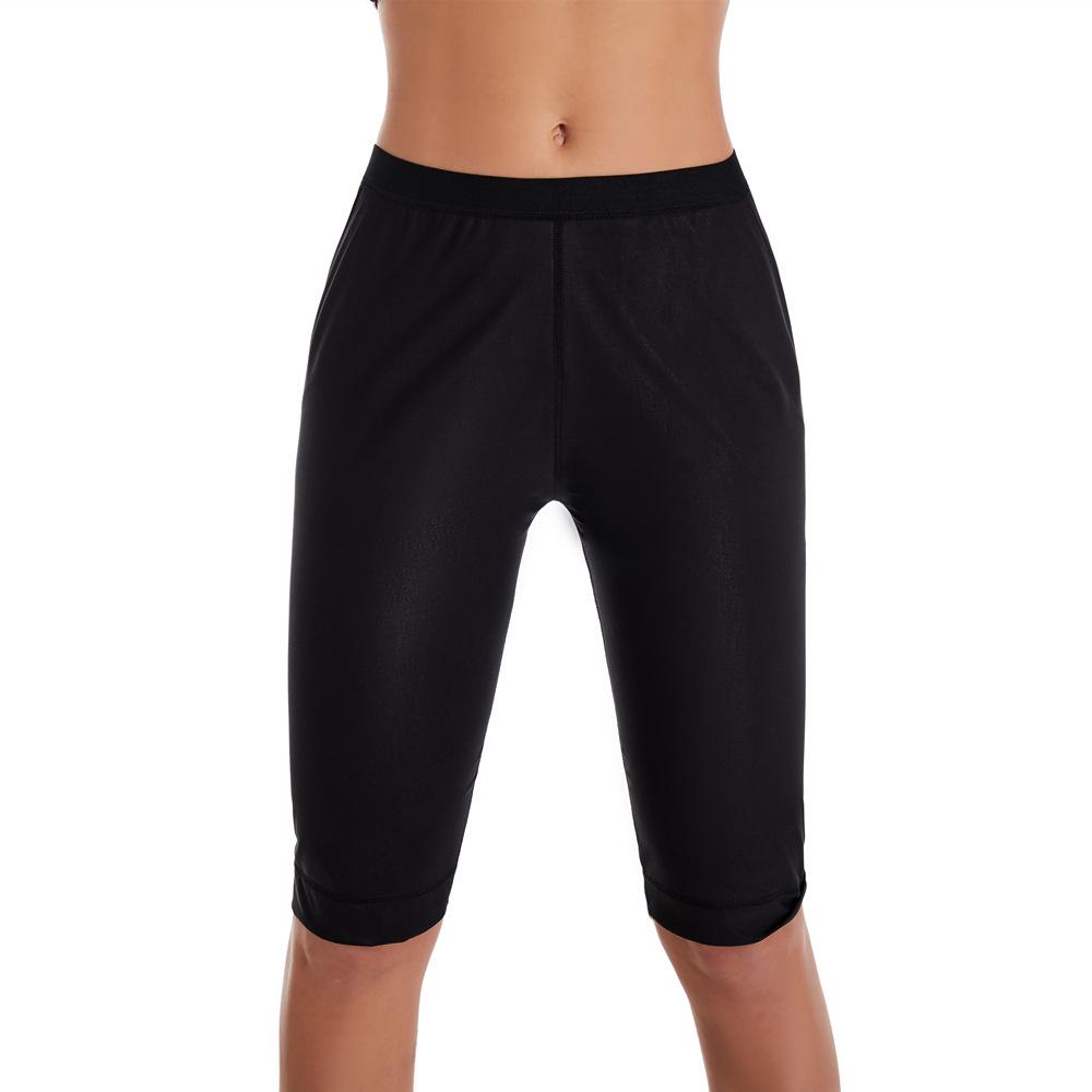 Silver-coated Women's Sweat-Inducing Yoga Shorts with Hip-Lifting Effect