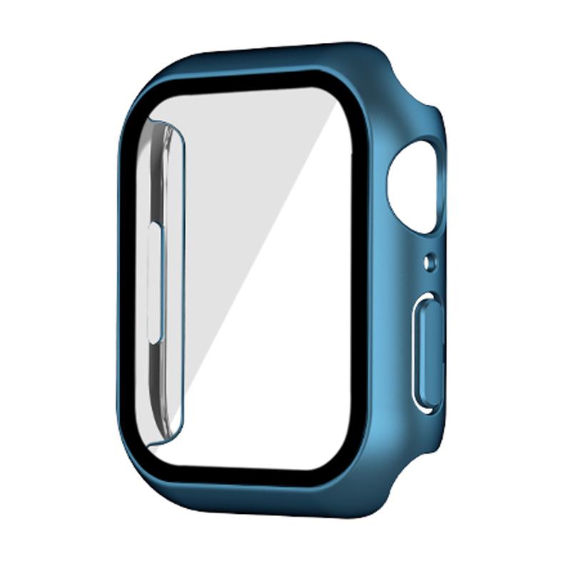 Glass+cover For Apple Watch 9 Case 45mm 41mm 44mm 40mm 42mm 38mm Accessories Plated Screen Protector iWatch series 6 5 3 se 7 8
