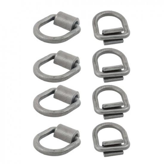 8 Pcs 1/2 Inch Heavy Duty Weld-On Forged D Ring Fracture Strength 12,000 Lbs