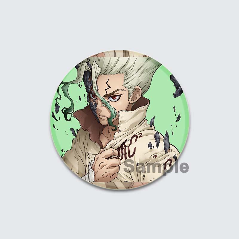 32/44/58 мм ТВ аниме DR STONE Броши на рюкзаке Мультяшный значок для коплея Ishigami Senkuu/Amber/Kohaku Милые эмалевые булавки Ювелирные аксессуары