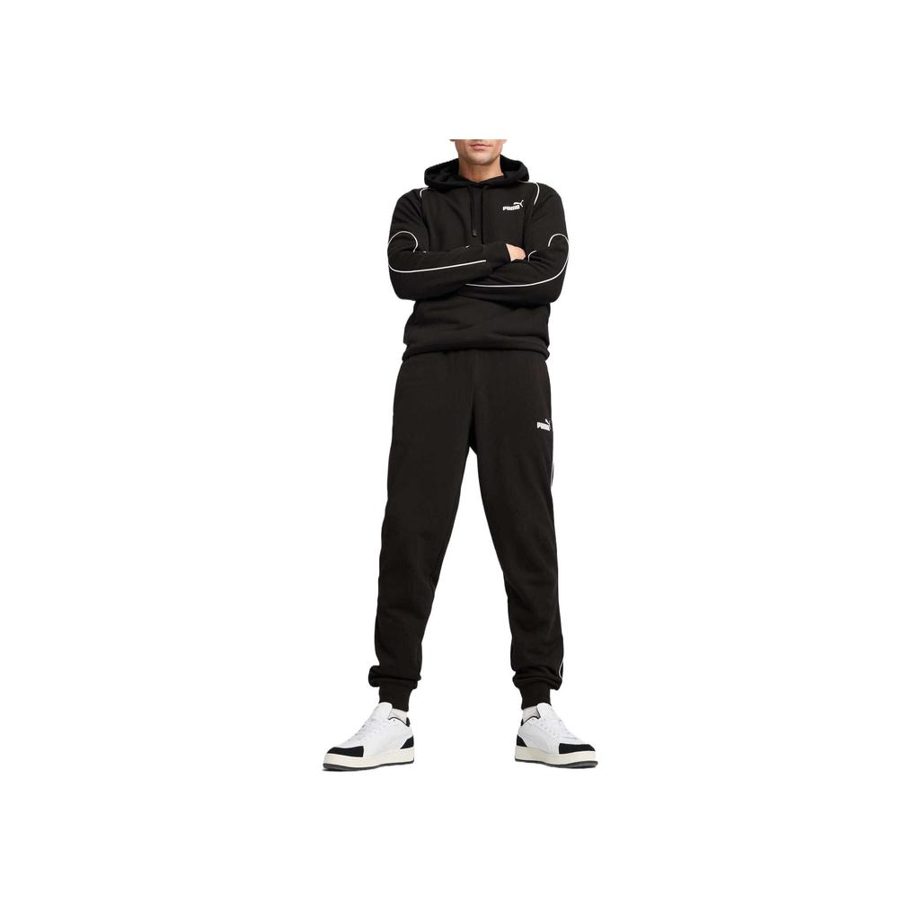 Puma Мягкие, приятные для кожи, облегающие, простые, с манжетами, повседневные брюки для мужчин, черные 687535-01