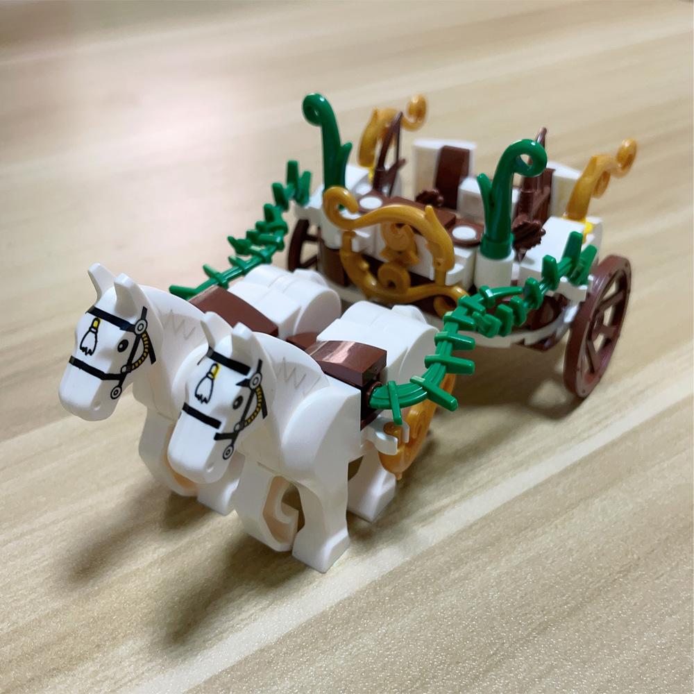 Building Blocks Moc Carriage Medieval Chariot Paddy Wagon Military Weapons Accessories Weapons Assembly Scene Model