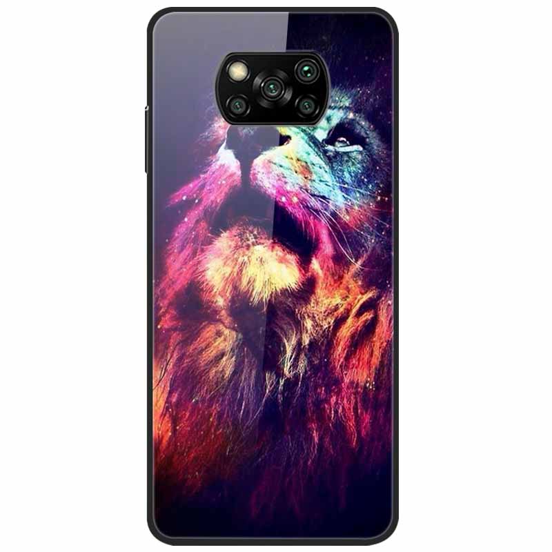 For Poco X3 Pro Case Fashion Cute Tempered Glass Luxury Coque Covers for Xiaomi Poco X3 NFC Cases PocoX3 X 3 Bumper Protector