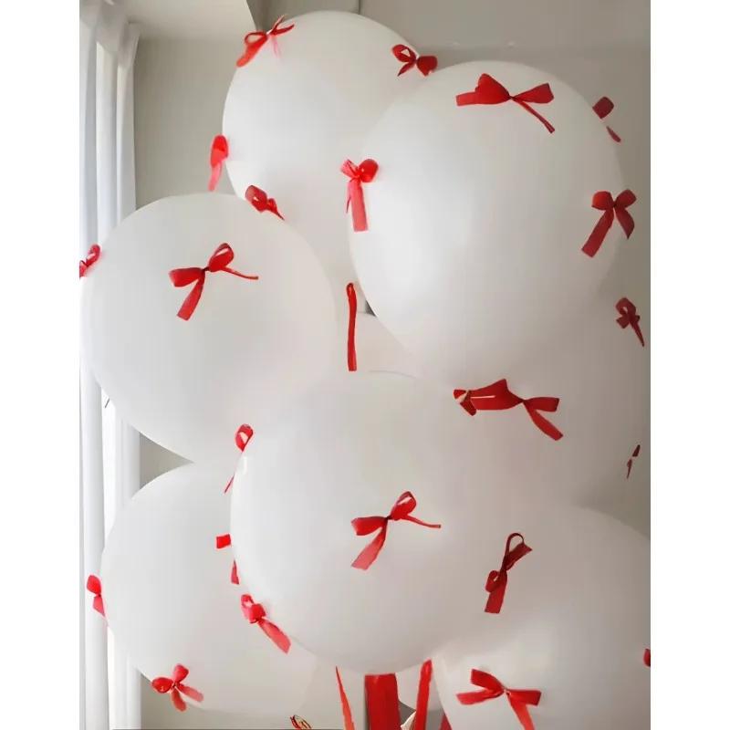 Розовые ленты-банты Кокетливые воздушные шары для девичника Помолвка Свадьба Декор для детского праздника Воздушные шары
