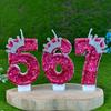 Birthday Number Candles Cake Decoration Chinese New Year Celebration Birthday Candles Rose Red Crowns Wedding Gifts Boys Girls