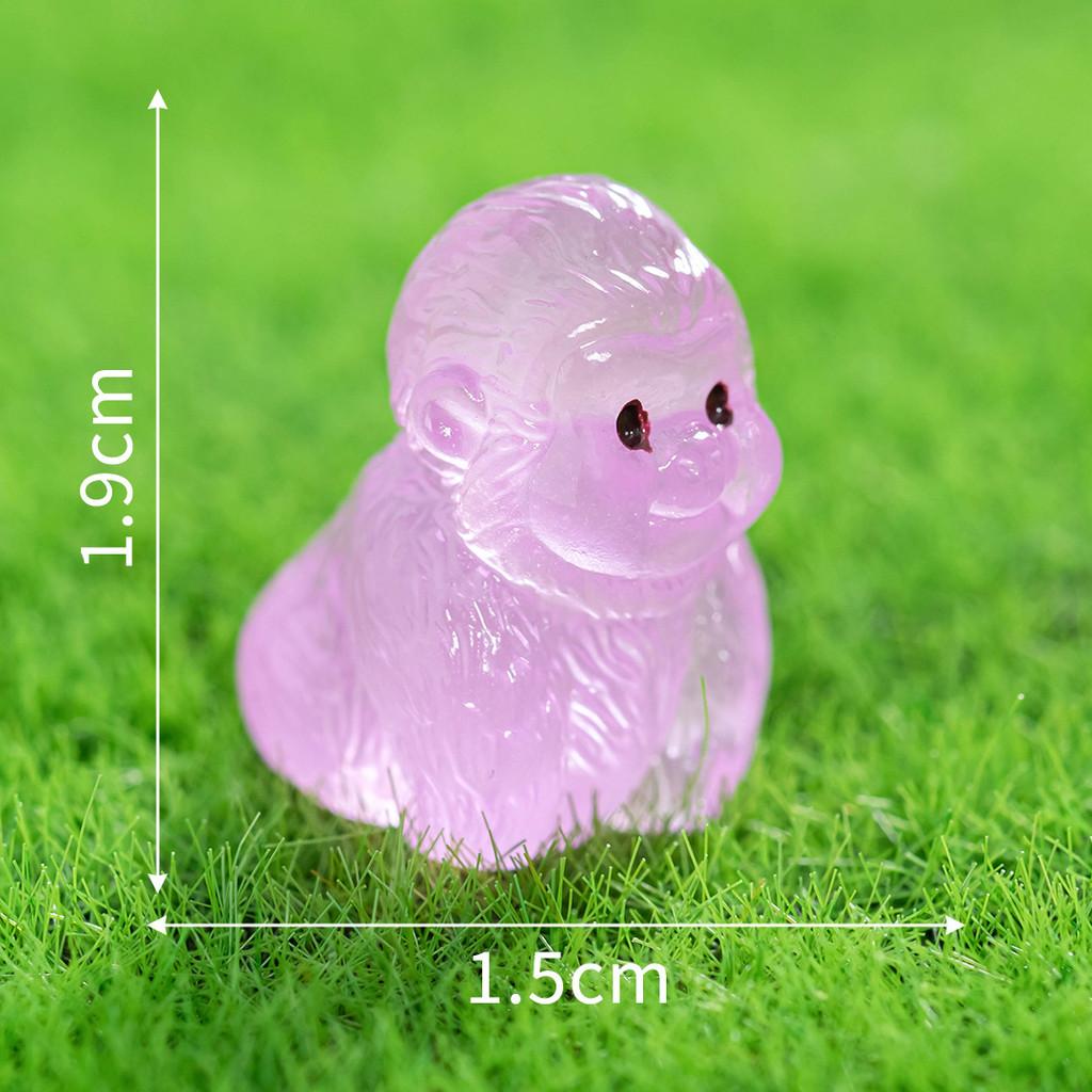 Animal Noctilucent Resin Gorilla Figurine With Multicolor For Home Decoration