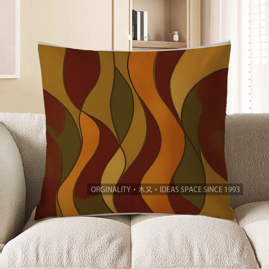 Декор для дома Абстрактный волнистый узор Геометрический узор Наволочка Наволочка для подушки Подходит для дивана Спальни Автомобиля