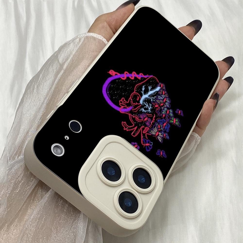 M585 Black Line drawing Angel Eyes Soft Phone Case for iPhone Samsung Galaxy Xiaomi Rdemi Huawei Honor Infinix Realme OPPO Vivo All Model Case