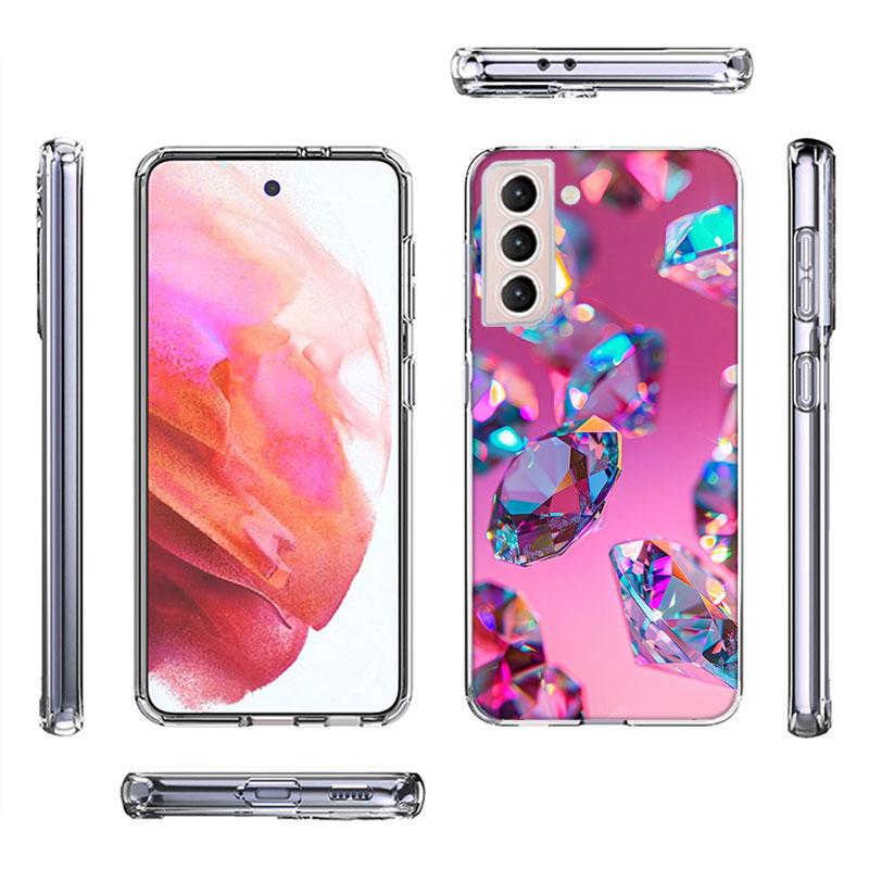 Сверкающий и Ослепительный Алмазный Камень Чехол для Телефона Для Samsung Galaxy S25 Edge S24 S23 FE S21 S20 S10 Plus S22 S26 Ultra Чехол Cl