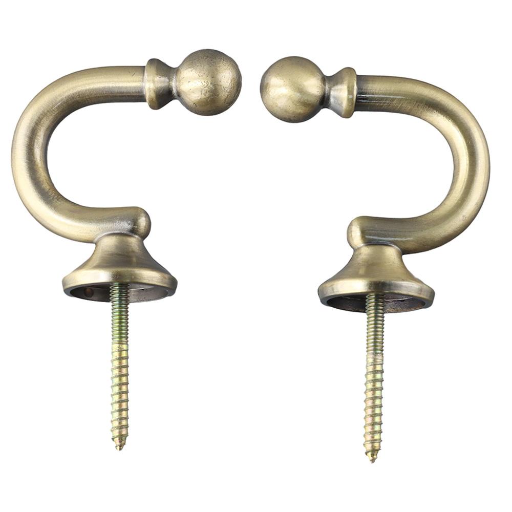 4 шт., держатели с кисточками для драпировки из алюминиевого сплава, настенные держатели для оконной драпировки, кухня