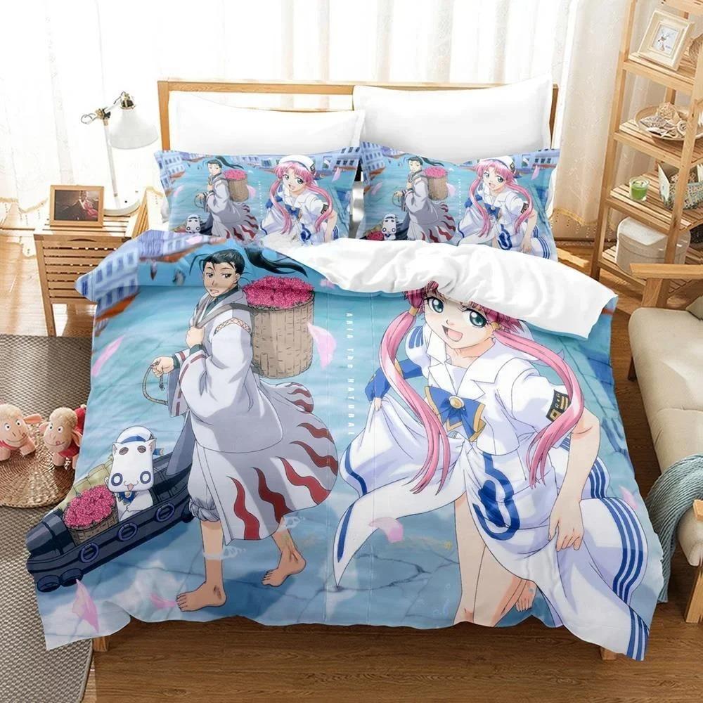 Новый 3D аниме простыня Aria the Animation комплект постельного белья Single Twin Full Queen King Size комплект постельного белья для взрослых и детей спальня пододеяльники комплекты