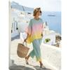 Y1 new bohemian two-piece summer women's round neck printing casual suit