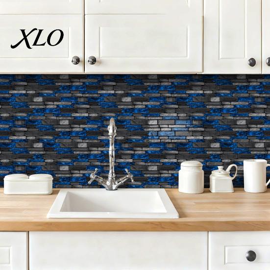 Kitchen Wall Oil Blocking Stickers Peel And Stick Backsplash Tile for Bathroom, 3D Brick Mosaic Easy Clean Surface Sticker Sticker, Waterproof