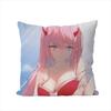 Наволочка для подушки Darling In The FranXX для автомобиля, дивана, декоративная, домашняя, двусторонняя печать, плюшевая, квадратная, декоративная подушка, чехол