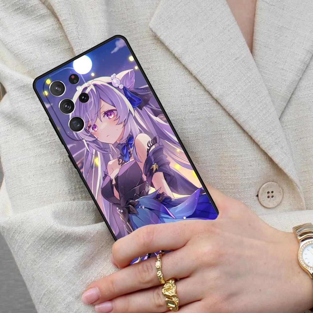 Чехол для телефона Genshin Impact Кэцин для Samsung Galaxy S26 Ultra S25 S24 S23 S22 S21 S20 Note10