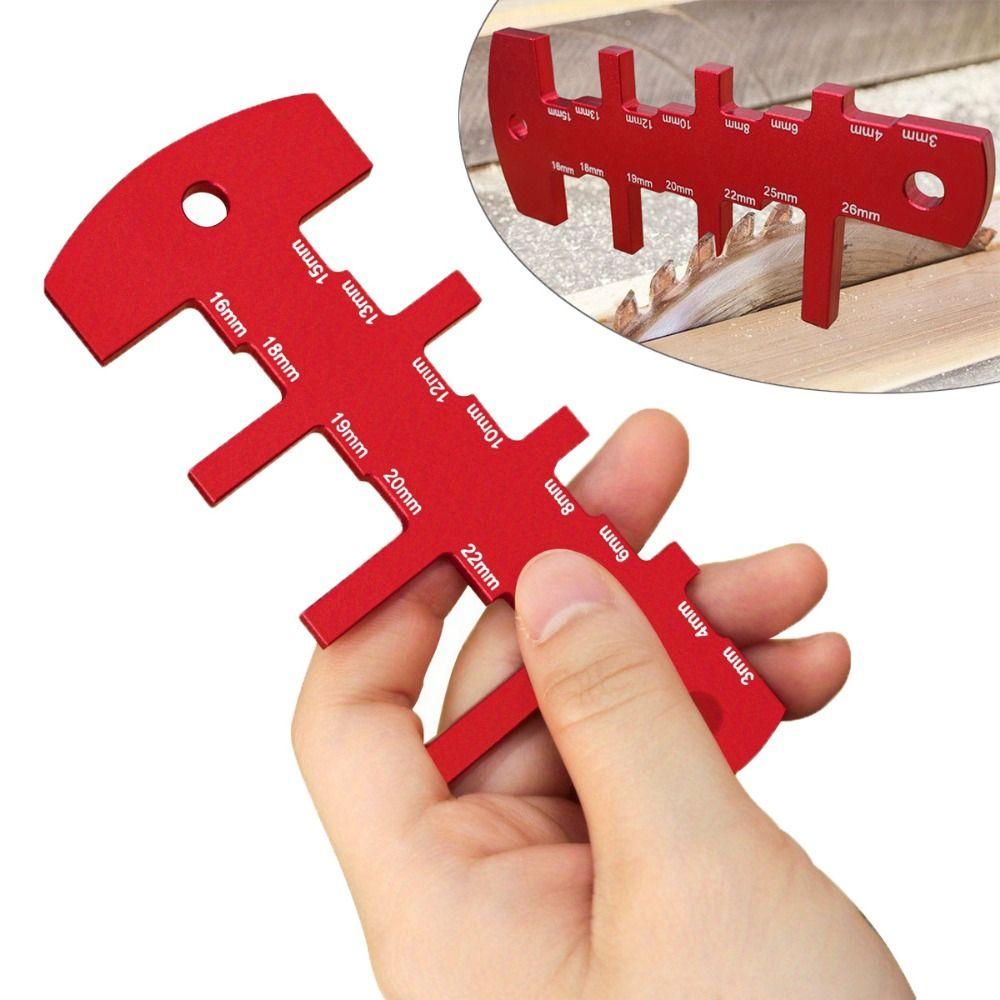 Red Table Saw Height Gauge Aluminum Measuring Tools Router Table Height Gauge  Router Table